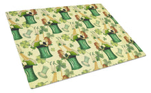 Load image into Gallery viewer, Watercolor St Patrick's Day Party Glass Cutting Boards – Durable, Decorative Kitchen Art Large BB7559LCB
