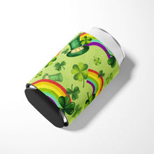 Load image into Gallery viewer, Watercolor St Patrick's Day Lucky Leprechan Can or Bottle Hugger BB7560CC