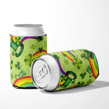 Load image into Gallery viewer, Watercolor St Patrick's Day Lucky Leprechan Can or Bottle Hugger BB7560CC