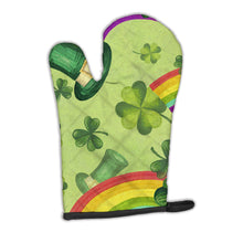 Load image into Gallery viewer, Watercolor St Patrick's Day Lucky Leprechan Oven Mitt BB7560OVMT