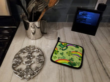 Load image into Gallery viewer, Watercolor St Patrick's Day Lucky Leprechan Pot Holders - Set of 2 - Heat-Resistant Kitchen Essentials BB7560PTHD