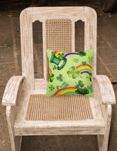 Load image into Gallery viewer, Watercolor St Patrick's Day Lucky Leprechan Fabric Decorative Pillow BB7560PW1818