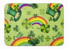 Load image into Gallery viewer, Watercolor St Patrick's Day Lucky Leprechan Machine Washable Memory Foam Mat BB7560RUG