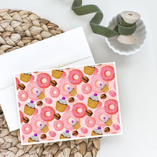 Load image into Gallery viewer, Watercolor Sweet Pastries Greeting Cards -  Blank Note Cards – 8-Pack of Artist-Designed Cards with Envelopes