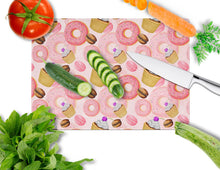 Load image into Gallery viewer, Watercolor Sweet Pastries Glass Cutting Boards – Durable, Decorative Kitchen Art Large BB7562LCB