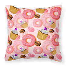 Load image into Gallery viewer, Watercolor Sweet Pastries Fabric Decorative Pillow BB7562PW1818