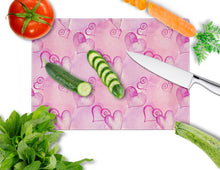 Load image into Gallery viewer, Watercolor Hot Pink Hearts Glass Cutting Boards – Durable, Decorative Kitchen Art Large BB7564LCB