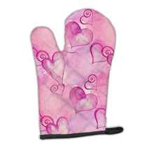Load image into Gallery viewer, Watercolor Hot Pink Hearts Oven Mitt BB7564OVMT