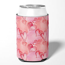 Load image into Gallery viewer, Watercolor Red Hearts Can or Bottle Hugger BB7565CC