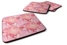 Load image into Gallery viewer, Watercolor Red Hearts Foam Coaster  BB7565FC