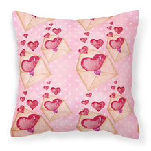 Load image into Gallery viewer, Watercolor Pink Love Letter Fabric Decorative Pillow BB7568PW1818