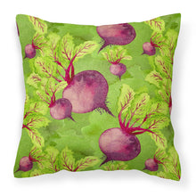 Load image into Gallery viewer, Watercolor Raddishes Fabric Decorative Pillow BB7574PW1818