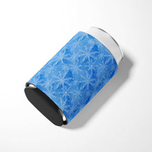 Load image into Gallery viewer, Watercolor Dark Blue Winter Snowflakes Can or Bottle Hugger BB7576CC