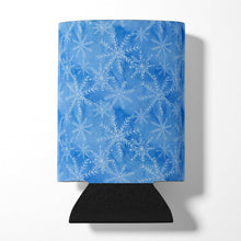 Load image into Gallery viewer, Watercolor Dark Blue Winter Snowflakes Can or Bottle Hugger BB7576CC