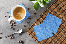 Load image into Gallery viewer, Watercolor Dark Blue Winter Snowflakes Foam Coaster  BB7576FC