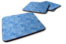 Load image into Gallery viewer, Watercolor Dark Blue Winter Snowflakes Foam Coaster  BB7576FC