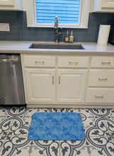 Load image into Gallery viewer, Watercolor Christmas Trees and Ornaments Machine Washable Memory Foam Mat BB7577RUG