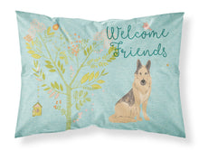Load image into Gallery viewer, Welcome Friends German Shepherd Fabric Standard Pillowcase – Artistic Decorative Front, White Back BB7578PILLOWCASE