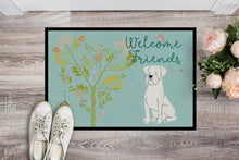 Load image into Gallery viewer, Welcome Friends White Boxer Doormat - 18x27 Decorative Floor Mat – Indoor/Outdoor Rug with Artistic Flair BB7580MAT