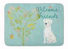 Load image into Gallery viewer, Welcome Friends White Boxer Machine Washable Memory Foam Mat BB7580RUG