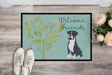 Load image into Gallery viewer, Welcome Friends Black Boxer Doormat - 24x36 Decorative Floor Mat – Indoor/Outdoor Rug with Artistic Flair BB7581JMAT