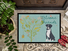 Load image into Gallery viewer, Welcome Friends Black Boxer Doormat - 24x36 Decorative Floor Mat – Indoor/Outdoor Rug with Artistic Flair BB7581JMAT