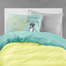 Load image into Gallery viewer, Welcome Friends Black Boxer Fabric Standard Pillowcase – Artistic Decorative Front, White Back BB7581PILLOWCASE