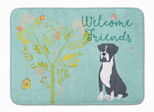 Load image into Gallery viewer, Welcome Friends Black Boxer Machine Washable Memory Foam Mat BB7581RUG
