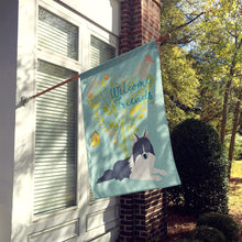 Load image into Gallery viewer, Welcome Friends Black White Collie Flag Canvas House Size BB7583CHF