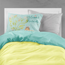 Load image into Gallery viewer, Welcome Friends Collie Fabric Standard Pillowcase – Artistic Decorative Front, White Back BB7584PILLOWCASE