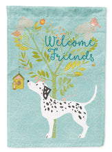 Load image into Gallery viewer, Welcome Friends Dalmatian Flag Canvas House Size BB7585CHF