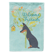Load image into Gallery viewer, Welcome Friends Doberman Pinscher Flag Canvas House Size BB7586CHF