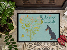 Load image into Gallery viewer, Welcome Friends Doberman Pinscher Doormat - 24x36 Decorative Floor Mat – Indoor/Outdoor Rug with Artistic Flair BB7586JMAT