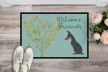 Load image into Gallery viewer, Welcome Friends Doberman Pinscher Doormat - 18x27 Decorative Floor Mat – Indoor/Outdoor Rug with Artistic Flair BB7586MAT