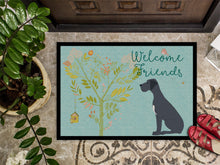 Load image into Gallery viewer, Welcome Friends Black Great Dane Doormat - 18x27 Decorative Floor Mat – Indoor/Outdoor Rug with Artistic Flair BB7587MAT