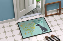 Load image into Gallery viewer, Welcome Friends Black Great Dane Doormat - 18x27 Decorative Floor Mat – Indoor/Outdoor Rug with Artistic Flair BB7587MAT