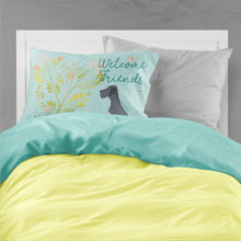 Load image into Gallery viewer, Welcome Friends Black Great Dane Fabric Standard Pillowcase – Artistic Decorative Front, White Back BB7587PILLOWCASE