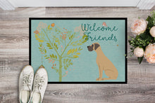 Load image into Gallery viewer, Welcome Friends Fawn Great Dane Natural Ears Doormat - 24x36 Decorative Floor Mat – Indoor/Outdoor Rug