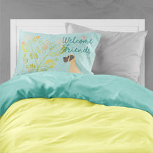 Load image into Gallery viewer, Welcome Friends Fawn Great Dane Natural Ears Fabric Standard Pillowcase – Artistic Decorative Front, White Back BB7588PILLOWCASE