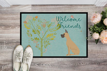 Load image into Gallery viewer, Welcome Friends Fawn Great Dane Cropped Ears Doormat - 18x27 Decorative Floor Mat – Indoor/Outdoor Rug with Artistic Flair BB7589MAT