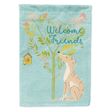 Load image into Gallery viewer, Welcome Friends Brindle Greyhound Flag Canvas House Size BB7591CHF