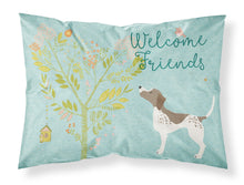 Load image into Gallery viewer, Welcome Friends Gun Dog Fabric Standard Pillowcase – Artistic Decorative Front, White Back BB7593PILLOWCASE