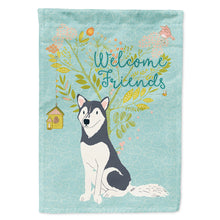 Load image into Gallery viewer, Welcome Friends Siberian Husky Flag Canvas House Size BB7594CHF