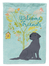 Load image into Gallery viewer, Welcome Friends Black Labrador Retriever Flag Canvas House Size BB7595CHF