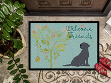 Load image into Gallery viewer, Welcome Friends Black Labrador Retriever Doormat - 24x36 Decorative Floor Mat – Indoor/Outdoor Rug with Artistic Flair BB7595JMAT