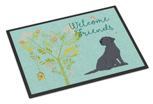 Load image into Gallery viewer, Welcome Friends Black Labrador Retriever Doormat - 24x36 Decorative Floor Mat – Indoor/Outdoor Rug with Artistic Flair BB7595JMAT