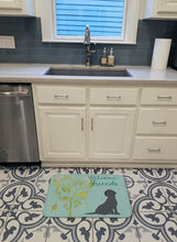 Load image into Gallery viewer, Welcome Friends Black Labrador Retriever Machine Washable Memory Foam Mat BB7595RUG