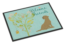Load image into Gallery viewer, Welcome Friends Chocolate Labrador Retriever Doormat - 24x36 Decorative Floor Mat – Indoor/Outdoor Rug with Artistic Flair BB7597JMAT