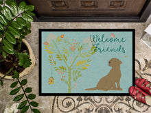 Load image into Gallery viewer, Welcome Friends Chocolate Labrador Retriever Doormat - 18x27 Decorative Floor Mat – Indoor/Outdoor Rug with Artistic Flair BB7597MAT