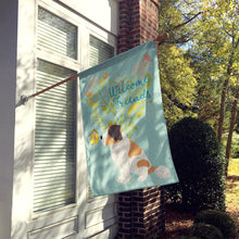 Load image into Gallery viewer, Welcome Friends Saint Bernard Flag Canvas House Size BB7599CHF